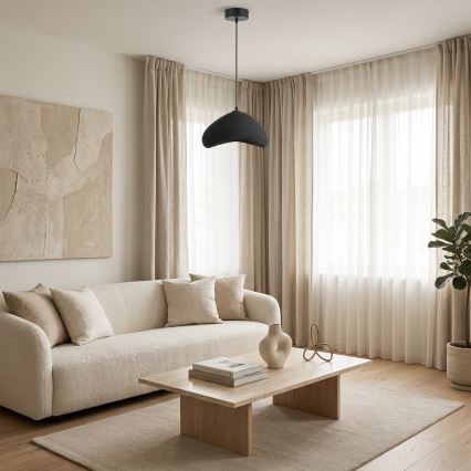 Brilagi - Hanglamp aan kabel WABI SABI 1xE27/40W/230V Ø 33 cm zwart