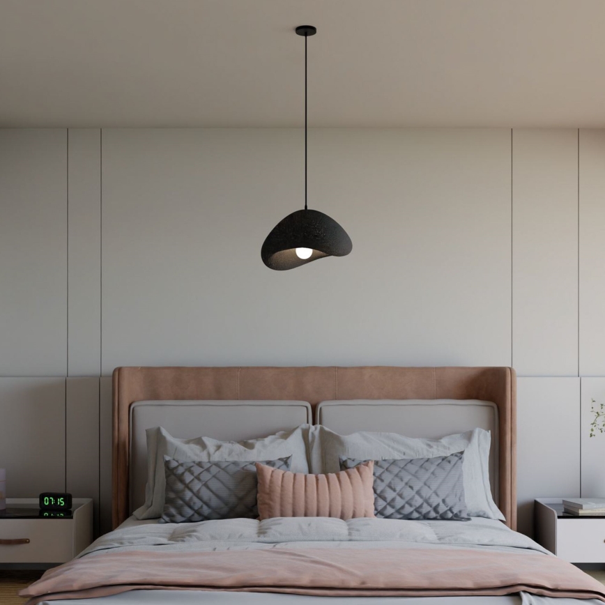 Brilagi - Hanglamp aan kabel WABI SABI 1xE27/40W/230V Ø 33 cm zwart