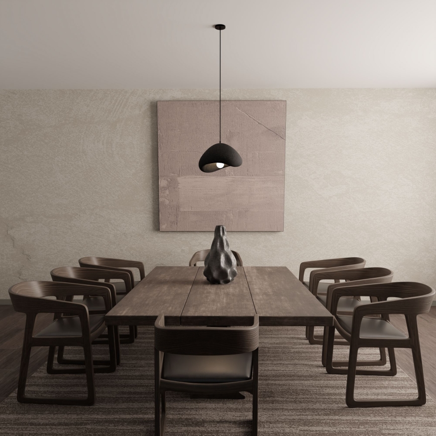 Brilagi - Hanglamp aan kabel WABI SABI 1xE27/40W/230V Ø 33 cm zwart