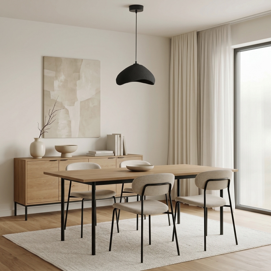 Brilagi - Hanglamp aan kabel WABI SABI 1xE27/40W/230V Ø 33 cm zwart