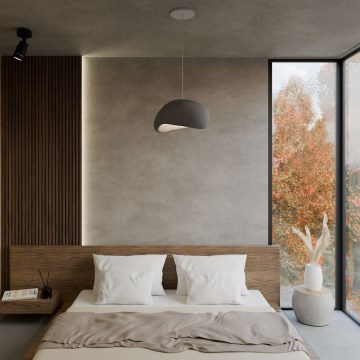 Brilagi - Hanglamp aan kabel WABI SABI 1xE27/40W/230V Ø 35 cm grijs