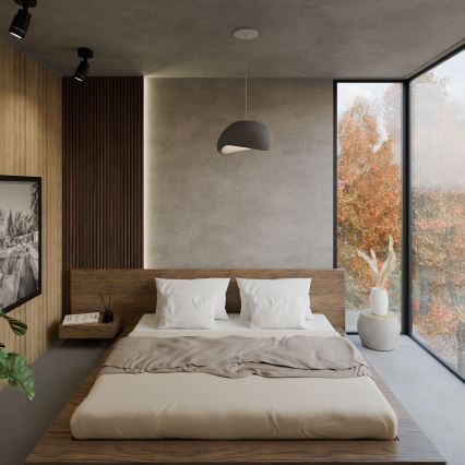 Brilagi - Hanglamp aan kabel WABI SABI 1xE27/40W/230V Ø 35 cm grijs