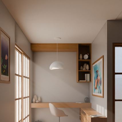 Brilagi - Hanglamp aan kabel WABI SABI 1xE27/40W/230V Ø 35 cm wit