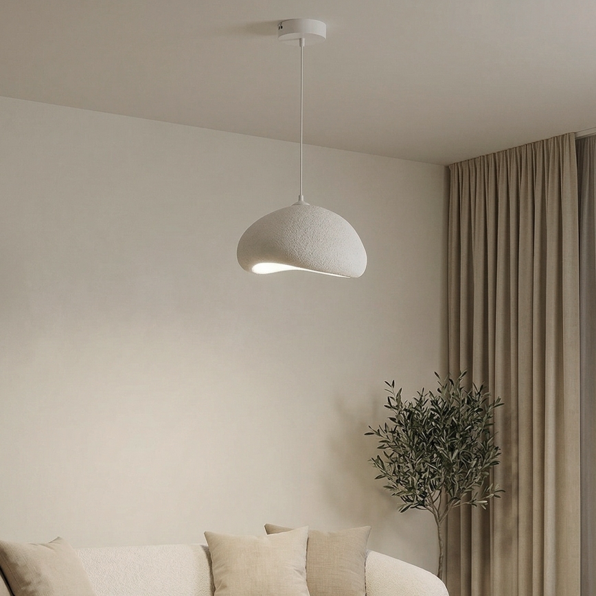 Brilagi - Hanglamp aan kabel WABI SABI 1xE27/40W/230V Ø 35 cm wit