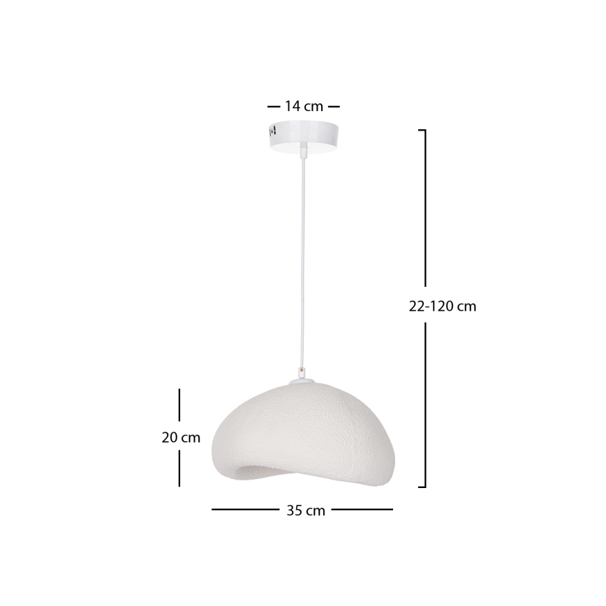 Brilagi - Hanglamp aan kabel WABI SABI 1xE27/40W/230V Ø 35 cm wit
