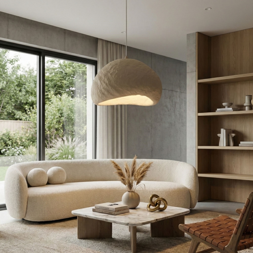 Brilagi - Hanglamp aan kabel WABI SABI 1xE27/40W/230V Ø 50 cm beige