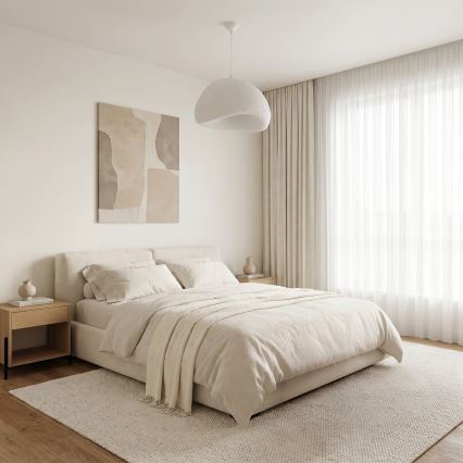 Brilagi - Hanglamp aan kabel WABI SABI 1xE27/40W/230V Ø 50 cm wit
