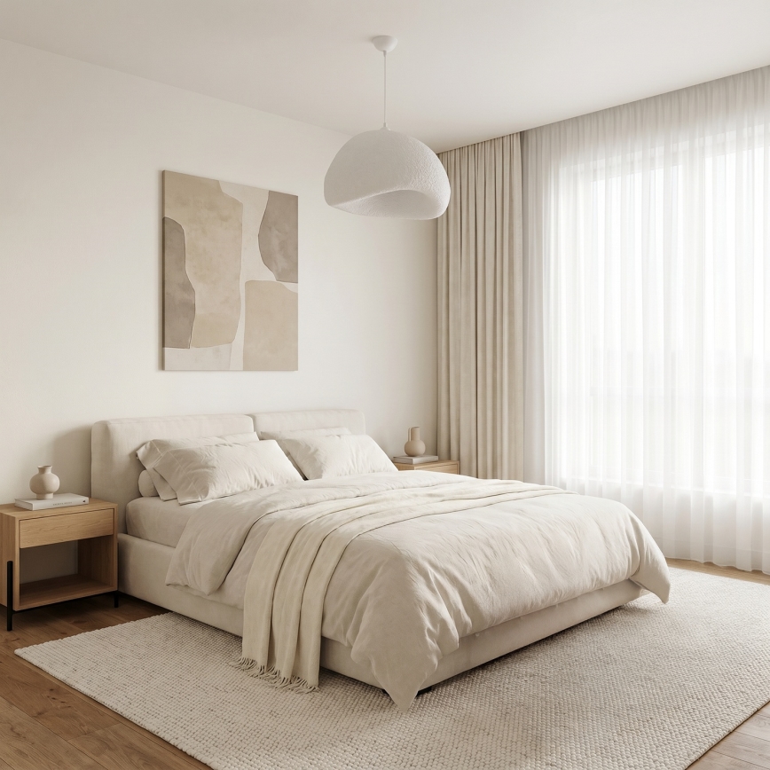 Brilagi - Hanglamp aan kabel WABI SABI 1xE27/40W/230V Ø 50 cm wit