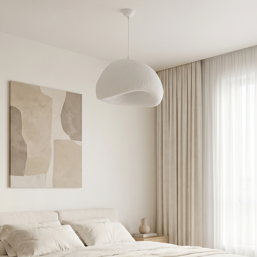 Brilagi - Hanglamp aan kabel WABI SABI 1xE27/40W/230V Ø 50 cm wit