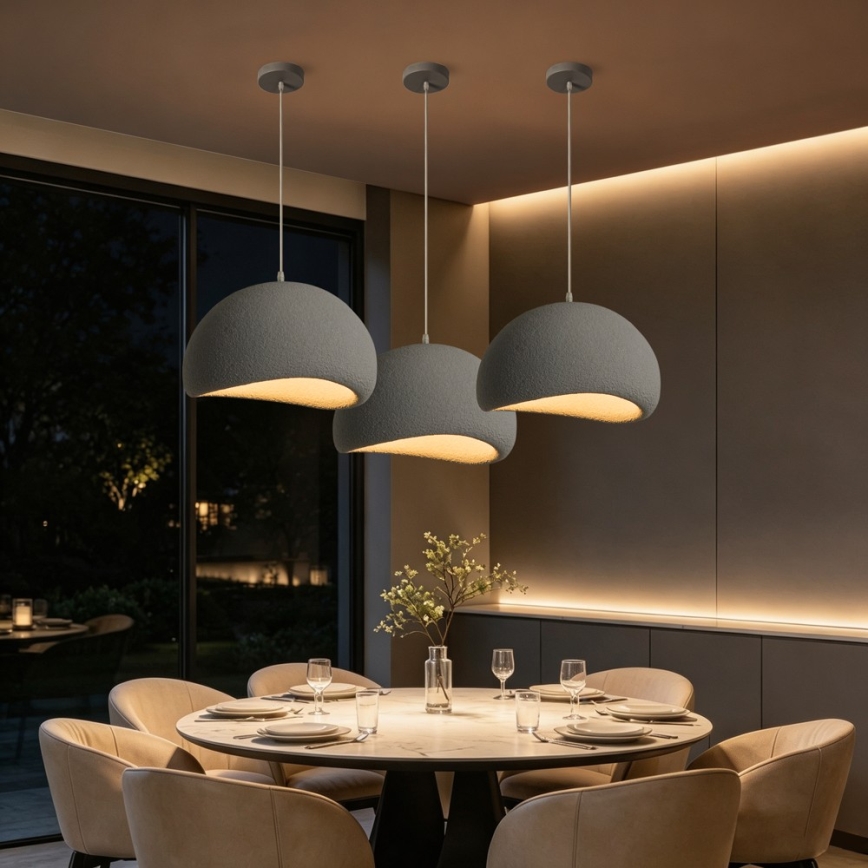 BRILAGI - Hanglamp aan kabel WABI SABI 1xE27/60W/230V Ø 40 cm grijs