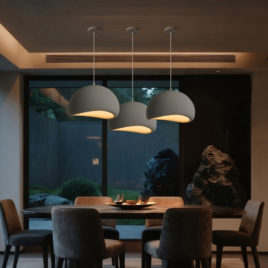 BRILAGI - Hanglamp aan kabel WABI SABI 1xE27/60W/230V Ø 40 cm grijs