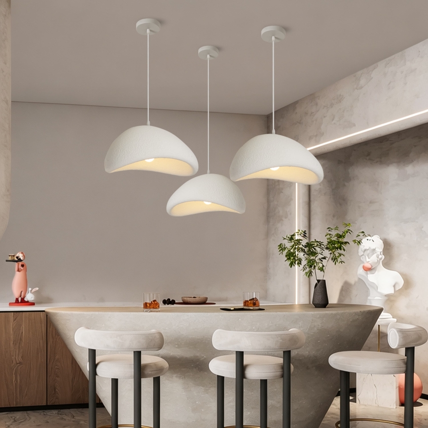 BRILAGI - Hanglamp aan kabel WABI SABI 1xE27/60W/230V Ø 40 cm wit