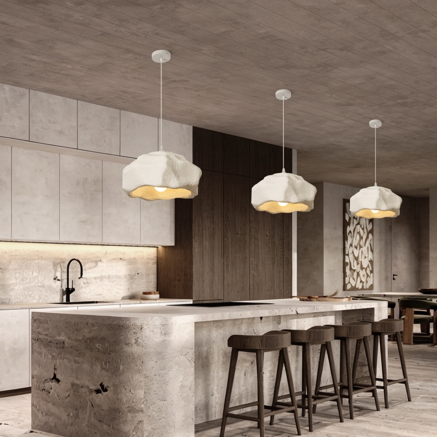 BRILAGI - Hanglamp aan kabel WABI SABI 1xE27/60W/230V Ø 42 cm wit