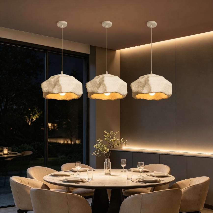 BRILAGI - Hanglamp aan kabel WABI SABI 1xE27/60W/230V Ø 42 cm wit