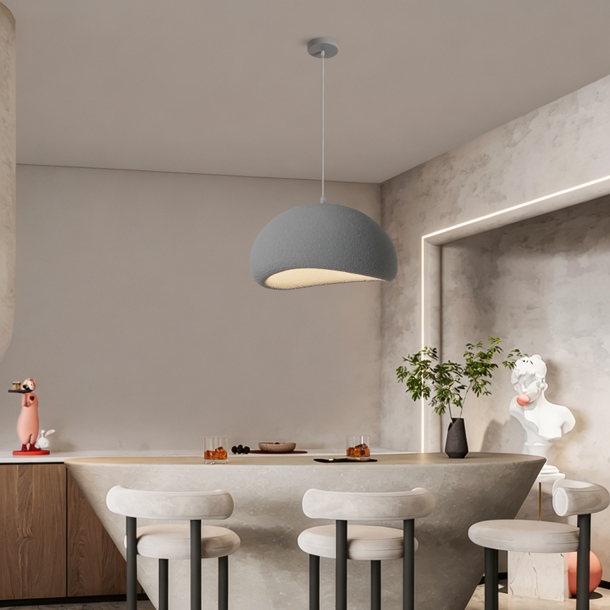 BRILAGI - Hanglamp aan kabel WABI SABI 1xE27/60W/230V Ø 50 cm grijs