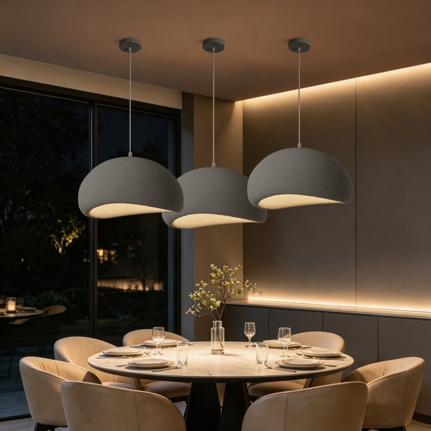 BRILAGI - Hanglamp aan kabel WABI SABI 1xE27/60W/230V Ø 50 cm grijs