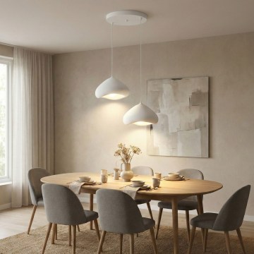 Brilagi - Hanglamp aan kabel WABI SABI 2xE27/40W/230V Ø 45 cm wit