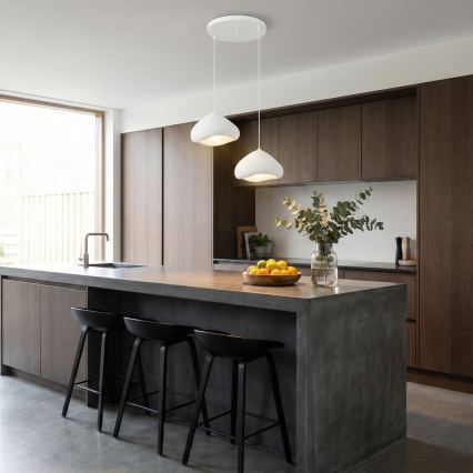 Brilagi - Hanglamp aan kabel WABI SABI 2xE27/40W/230V Ø 45 cm wit