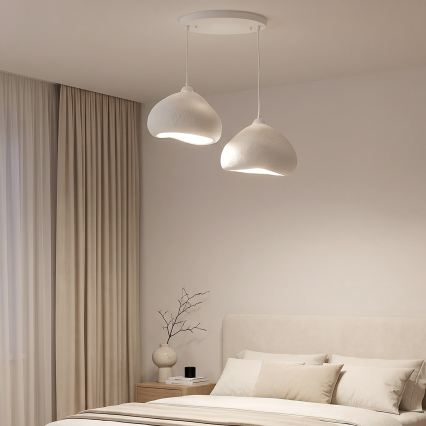 Brilagi - Hanglamp aan kabel WABI SABI 2xE27/40W/230V Ø 45 cm wit
