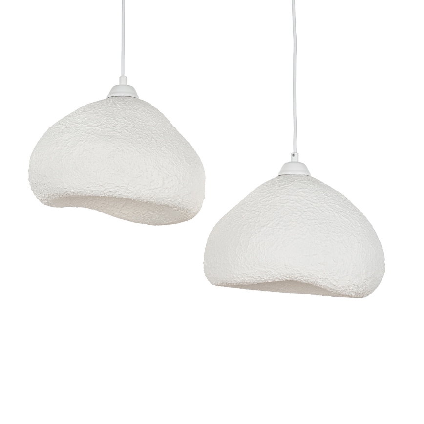Brilagi - Hanglamp aan kabel WABI SABI 2xE27/40W/230V Ø 45 cm wit
