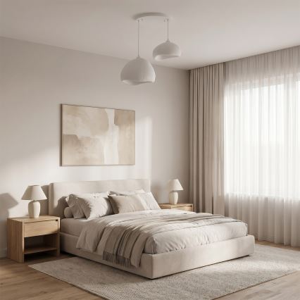 Brilagi - Hanglamp aan kabel WABI SABI 2xE27/40W/230V Ø 70 cm wit