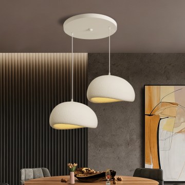 BRILAGI - Hanglamp aan kabel WABI SABI 2xE27/60W/230V wit