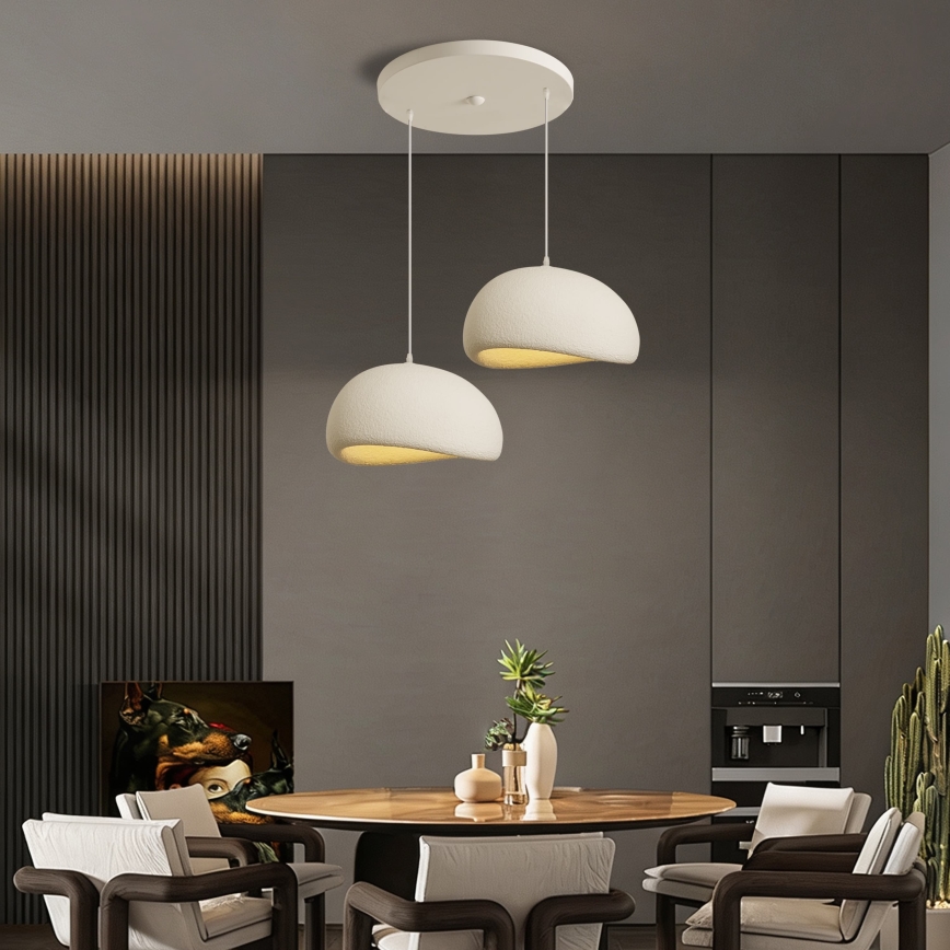 BRILAGI - Hanglamp aan kabel WABI SABI 2xE27/60W/230V wit