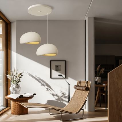 BRILAGI - Hanglamp aan kabel WABI SABI 2xE27/60W/230V wit