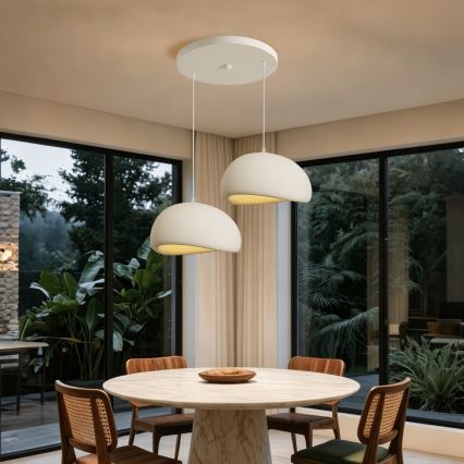 BRILAGI - Hanglamp aan kabel WABI SABI 2xE27/60W/230V wit