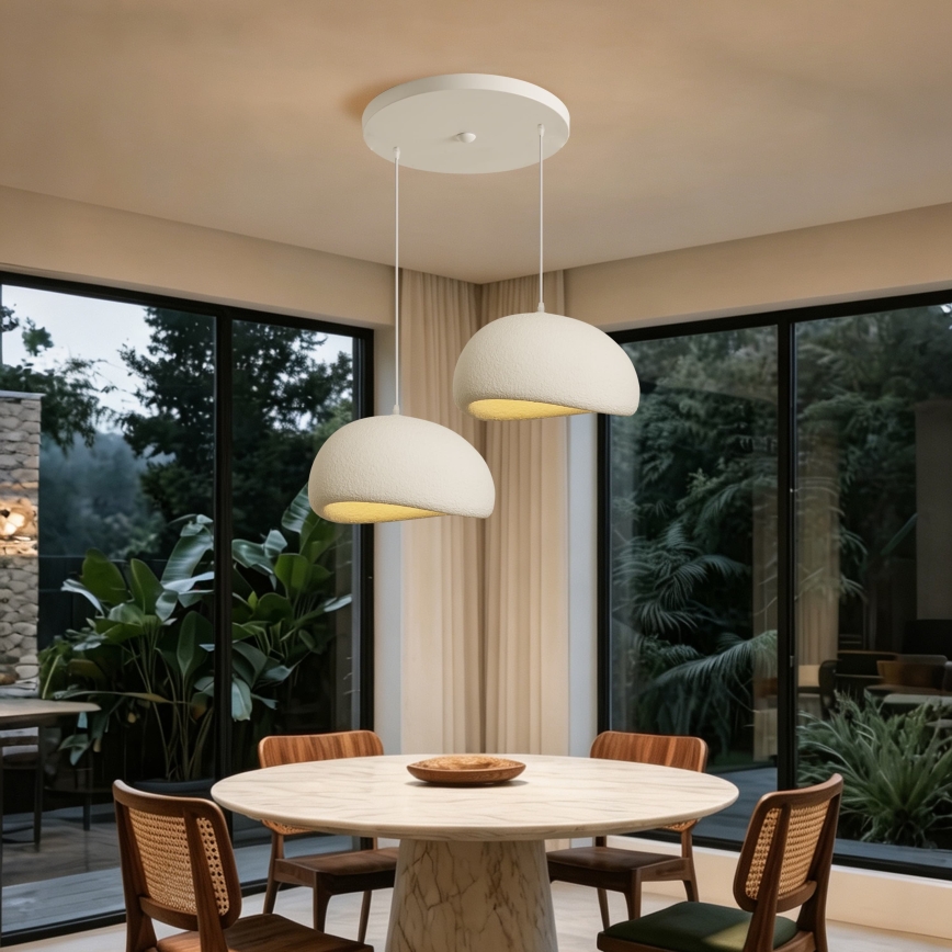 BRILAGI - Hanglamp aan kabel WABI SABI 2xE27/60W/230V wit