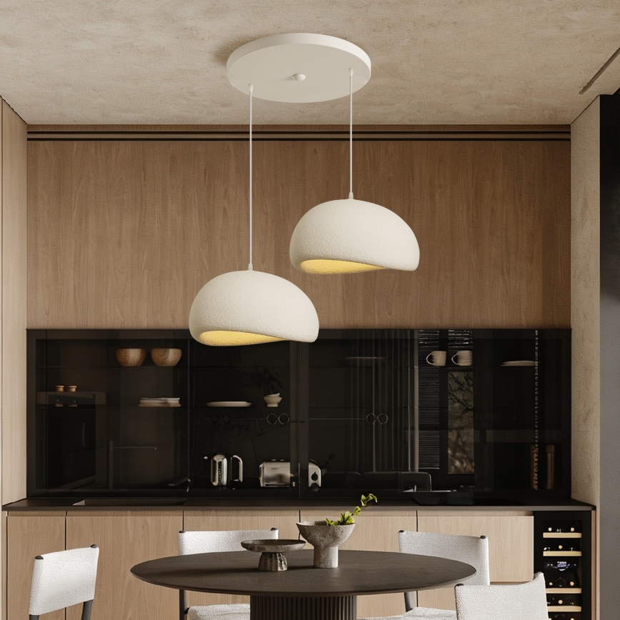 BRILAGI - Hanglamp aan kabel WABI SABI 2xE27/60W/230V wit