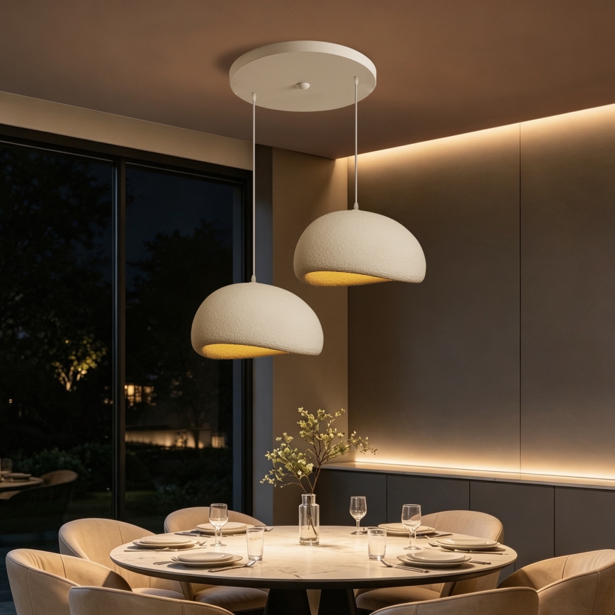 BRILAGI - Hanglamp aan kabel WABI SABI 2xE27/60W/230V wit