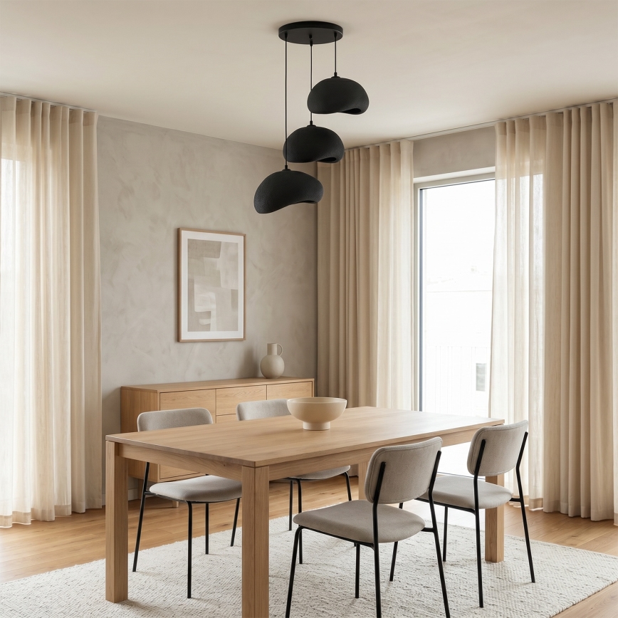 Brilagi - Hanglamp aan kabel WABI SABI 3xE27/40W/230V pr. 60 cm zwart