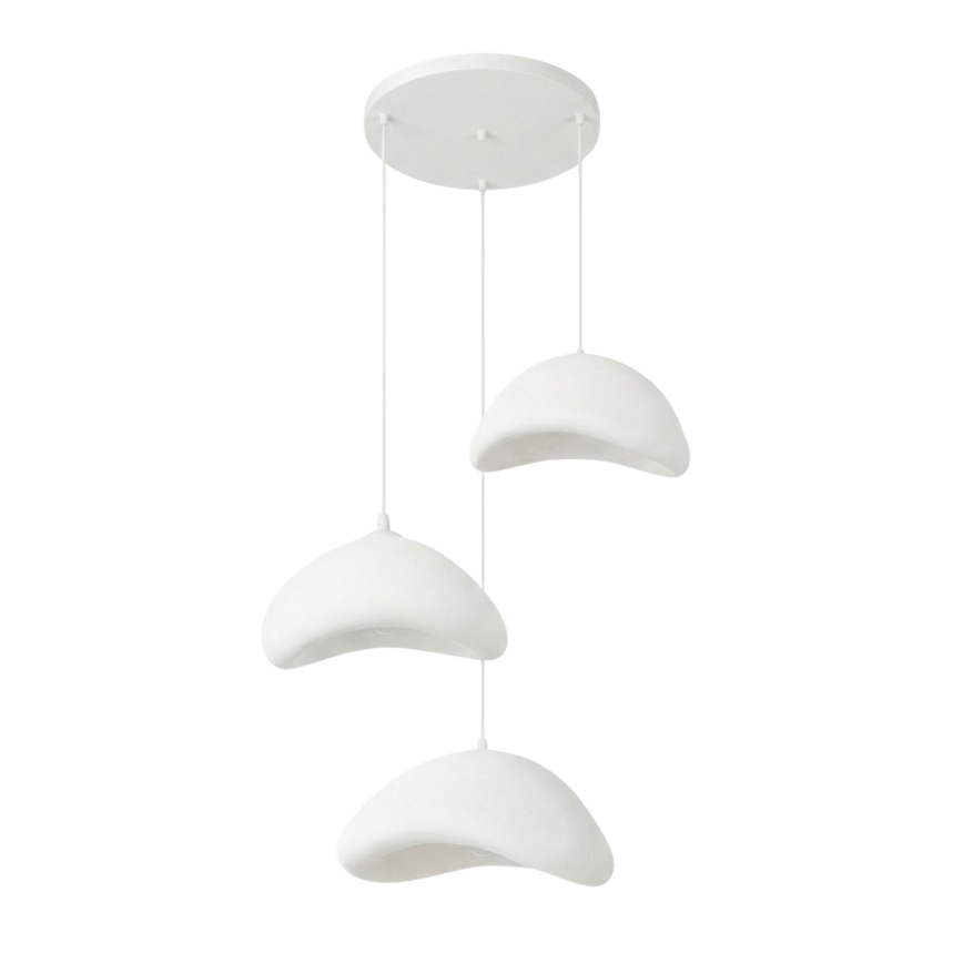 Brilagi - Hanglamp aan kabel WABI SABI 3xE27/40W/230V Ø 82 cm wit