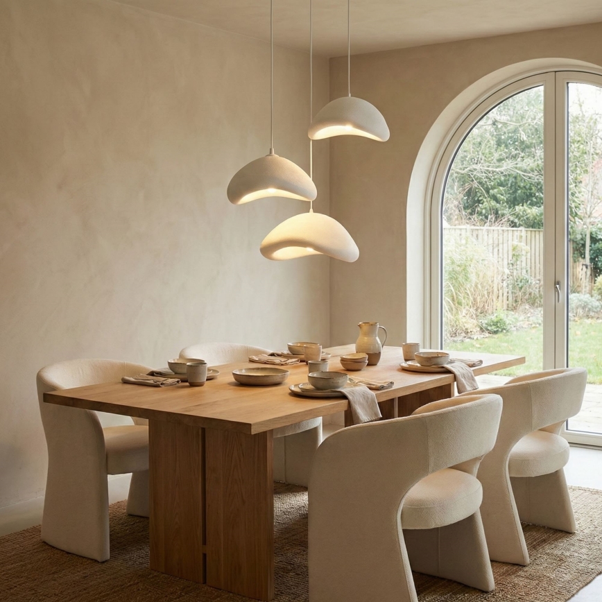 Brilagi - Hanglamp aan kabel WABI SABI 3xE27/40W/230V Ø 82 cm wit