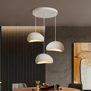 BRILAGI - Hanglamp aan kabel WABI SABI 3xE27/60W/230V wit