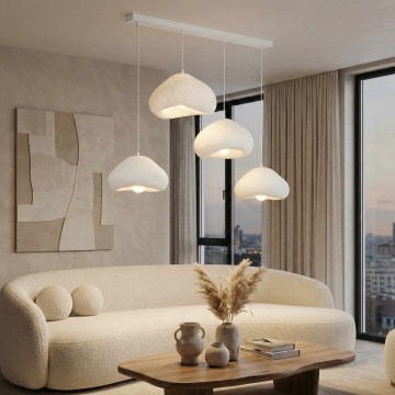 Brilagi - Hanglamp aan kabel WABI SABI 4xE27/40W/230V wit