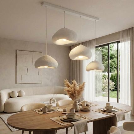 Brilagi - Hanglamp aan kabel WABI SABI 4xE27/40W/230V wit