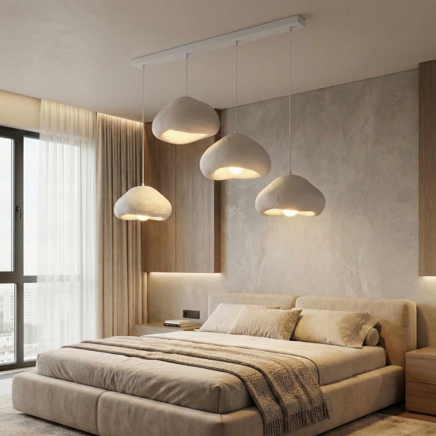 Brilagi - Hanglamp aan kabel WABI SABI 4xE27/40W/230V wit