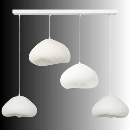 Brilagi - Hanglamp aan kabel WABI SABI 4xE27/40W/230V wit