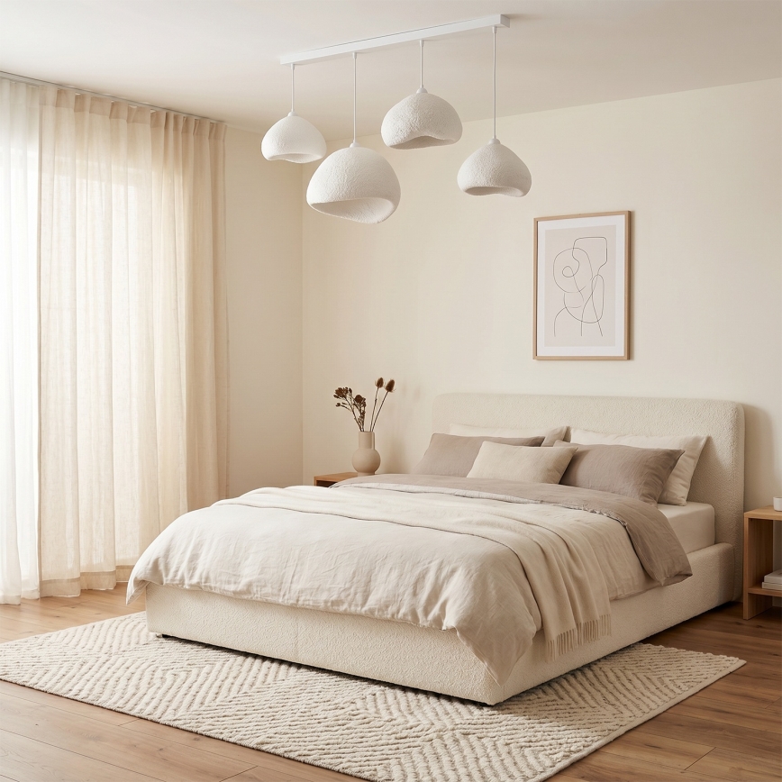 Brilagi - Hanglamp aan kabel WABI SABI 4xE27/40W/230V wit