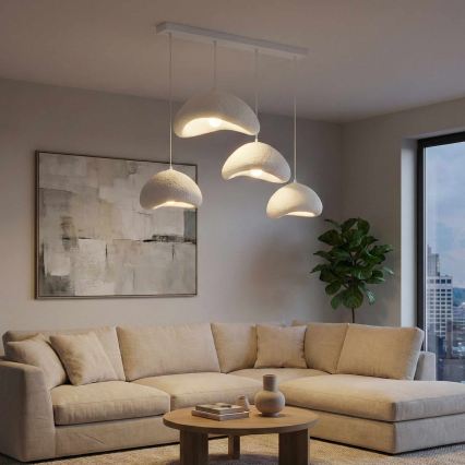 Brilagi - Hanglamp aan kabel WABI SABI 4xE27/40W/230V wit