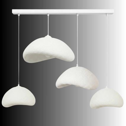 Brilagi - Hanglamp aan kabel WABI SABI 4xE27/40W/230V wit