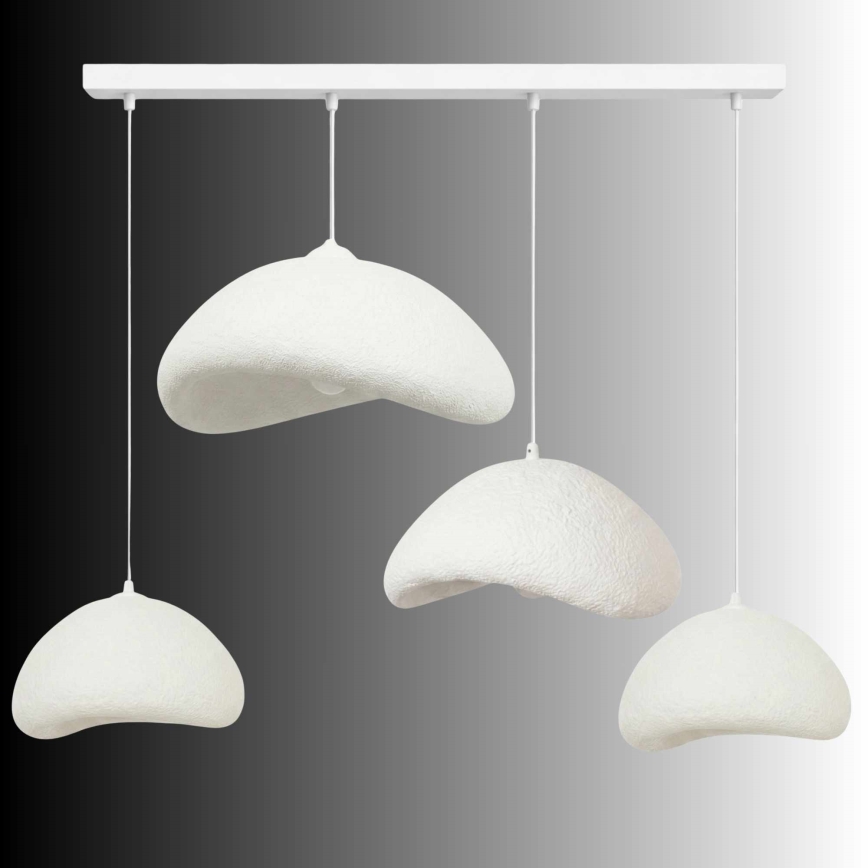 Brilagi - Hanglamp aan kabel WABI SABI 4xE27/40W/230V wit