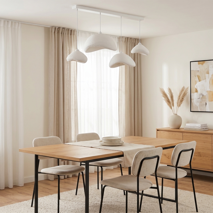 Brilagi - Hanglamp aan kabel WABI SABI 4xE27/40W/230V wit