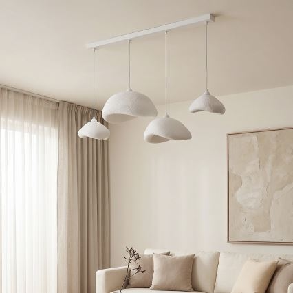 Brilagi - Hanglamp aan kabel WABI SABI 4xE27/40W/230V wit