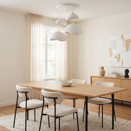 Brilagi - Hanglamp aan kabel WABI SABI 4xE27/40W/230V Ø 90 cm wit