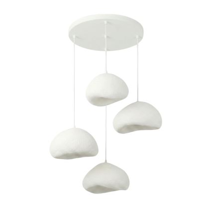 Brilagi - Hanglamp aan kabel WABI SABI 4xE27/40W/230V Ø 95 cm wit