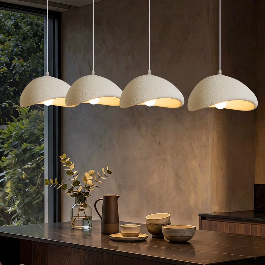 BRILAGI - Hanglamp aan kabel WABI SABI 4xE27/60W/230V wit