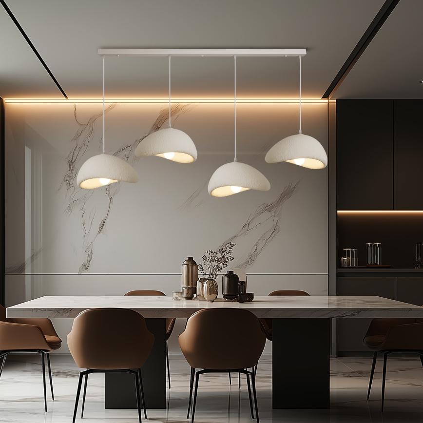 BRILAGI - Hanglamp aan kabel WABI SABI 4xE27/60W/230V wit